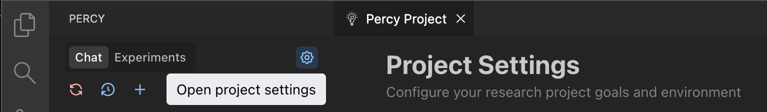 Open Project Settings